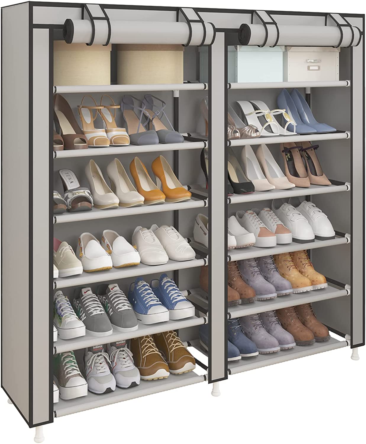 Shoe Rack with Canvas Cover - 10 Tier | Pukkr